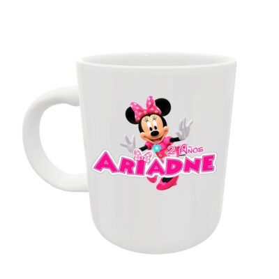Minnie Mouse Rosa Plantilla Editable para Logo Personalizado