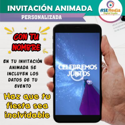Frozen Elsa Video Invitación Animada para Cumpleaños - Imagen 3