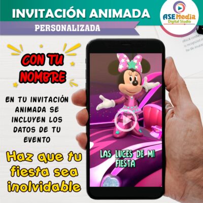 Minnie Mouse Video Invitación Animada para Cumpleaños - Imagen 3