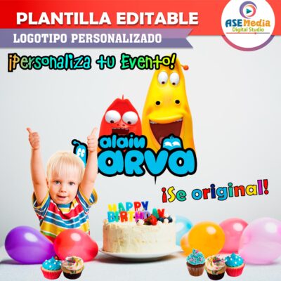 Larva Plantilla Editable para Logo Personalizado