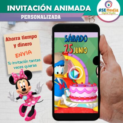 Minnie Mouse Video Invitación Animada para Cumpleaños - Imagen 4
