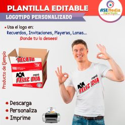 Cerveza Tecate Plantilla Editable para Logo Personalizado