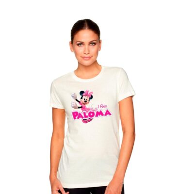 Minnie Mouse Rosa Plantilla Editable para Logo Personalizado