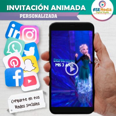 Frozen Elsa Video Invitación Animada para Cumpleaños - Imagen 5