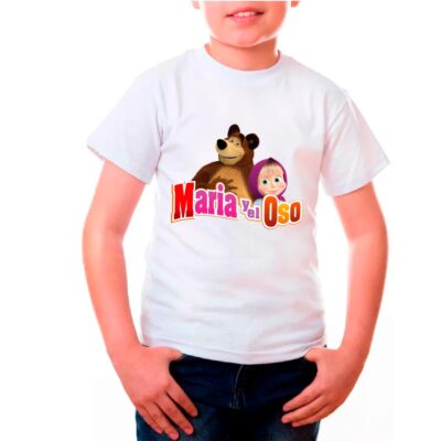 Masha y el Oso Plantilla Editable para Logo Personalizado