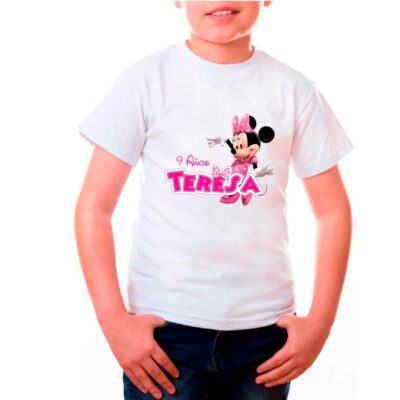 Minnie Mouse Rosa Plantilla Editable para Logo Personalizado