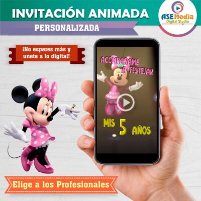 Minnie Mouse Video Invitación Animada para Cumpleaños - Imagen 6