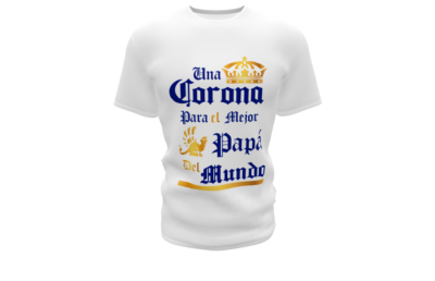 Una Corona para el mejor Papá #02 Plantilla Editable para Playera T-Shirt - Imagen 3