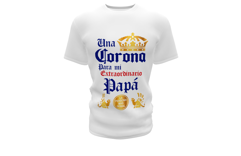 Una Corona para Papá Plantilla Editable para Playera T-Shirt - Imagen 3