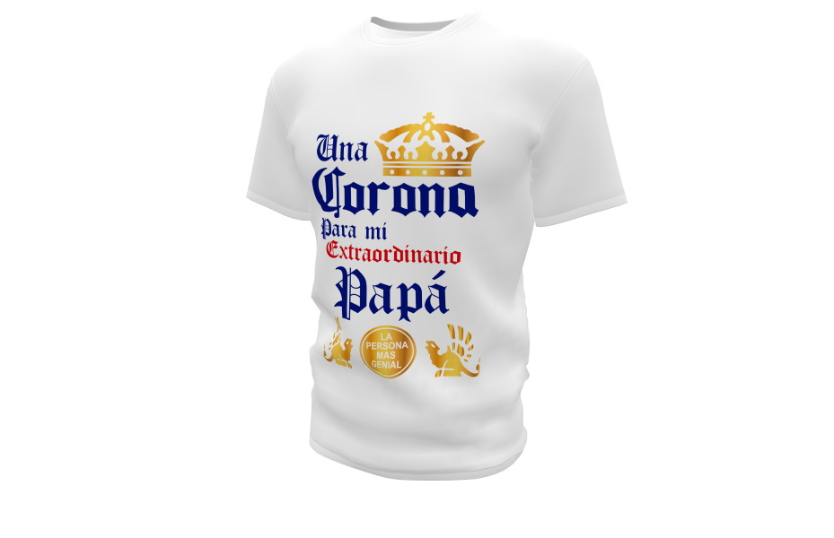 Una Corona para Papá Plantilla Editable para Playera T-Shirt - Imagen 4