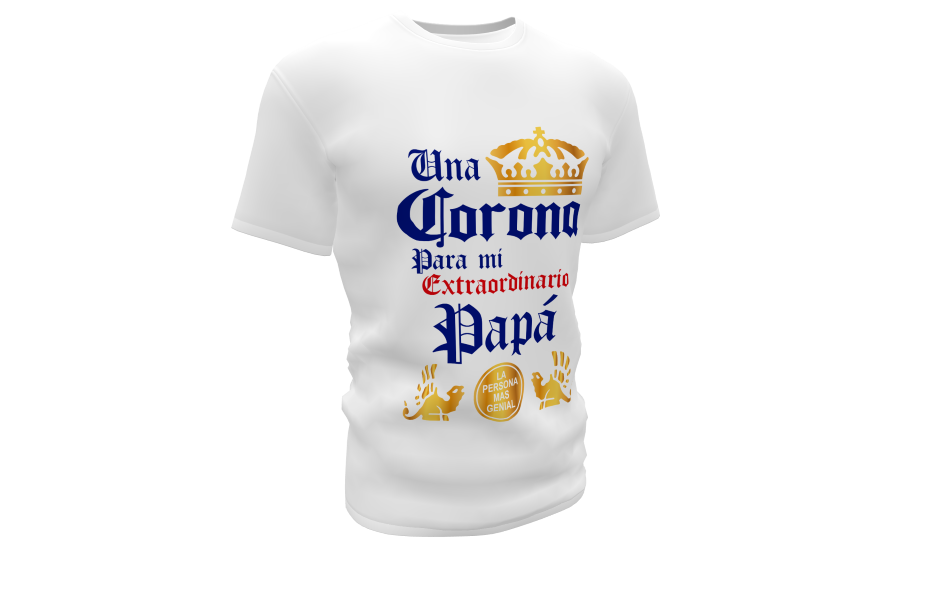 Una Corona para Papá Plantilla Editable para Playera T-Shirt - Imagen 5