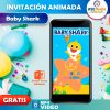 Baby Shark Plantilla Editable de Invitación Animada en Video Gratis