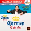 Cerveza Corona Plantilla Editable para Logo Personalizado