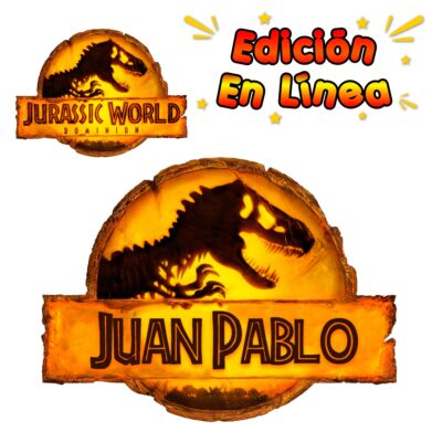 Jurassic World Dominion Logo Digital Editable En Línea Gratis para Cumpleaños