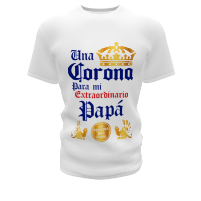 Una Corona para Papá Plantilla Editable para Playera T-Shirt