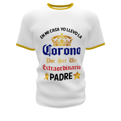 En mi casa yo llevo la Corona Plantilla Editable para Playera T-Shirt