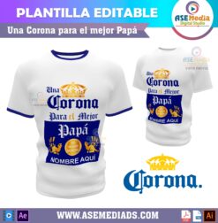 Alternative view of Una Corona para el mejor Papá Plantilla Editable para Playera T-Shirt