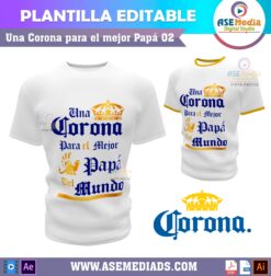 Alternative view of Una Corona para el mejor Papá #02 Plantilla Editable para Playera T-Shirt