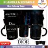Sauvage Dior, Johnny Depp Plantilla Editable para Taza Gratis