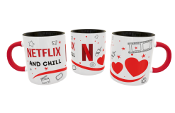 Netflix and Chill Plantilla Editable para Taza