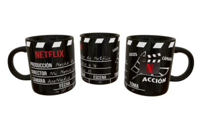 Luces, Cámara y Netflix Plantilla Editable para Taza - Imagen 3