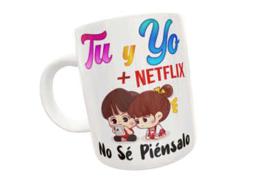 Tú y Yo + Netflix No sé Piénsalo Plantilla Editable para Taza - Imagen 2