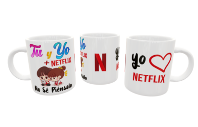 Tú y Yo + Netflix No sé Piénsalo Plantilla Editable para Taza - Imagen 4