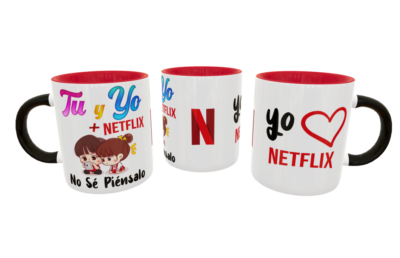 Tú y Yo + Netflix No sé Piénsalo Plantilla Editable para Taza - Imagen 5