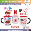 Tú y Yo + Netflix No sé Piénsalo Plantilla Editable para Taza