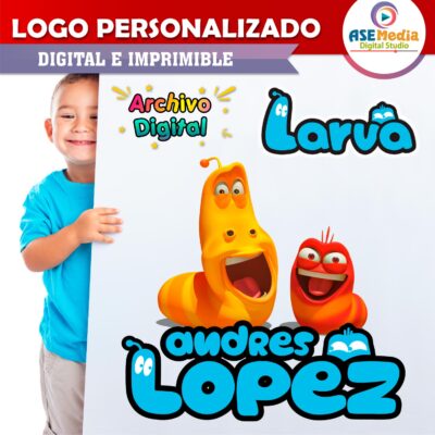 Larva Logo Personalizado con Nombre