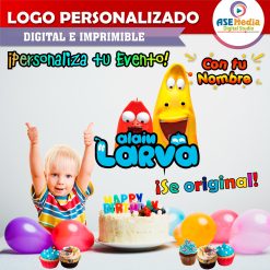 Alternative view of Larva Logo Personalizado con Nombre