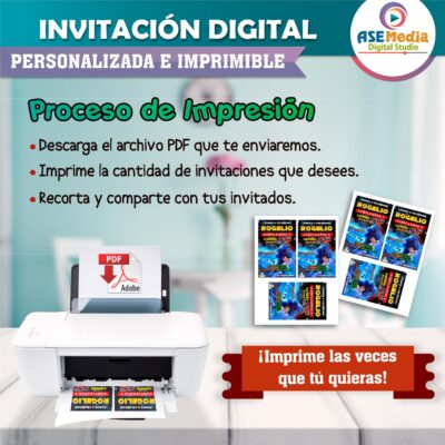 Sonic #3 Invitación de Cumpleaños Digital Personalizada - Imagen 5