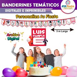 6 Grandes Héroes Baymax Banderines Temáticos Imprimibles para Cumpleaños