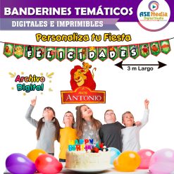 El Rey León Banderines Temáticos Imprimibles para Cumpleaños