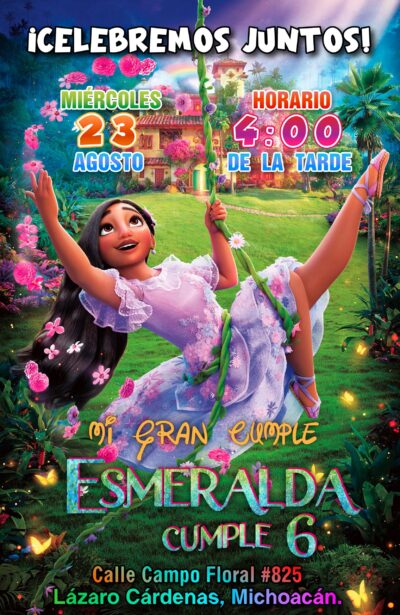 Encanto Isabel Disney Invitación de Cumpleaños Digital Personalizada - Imagen 6