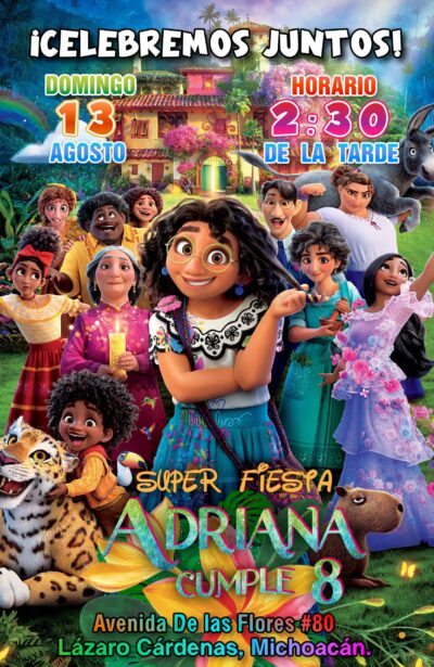 Encanto Familia Madrigal Invitación de Cumpleaños Digital Personalizada - Imagen 6