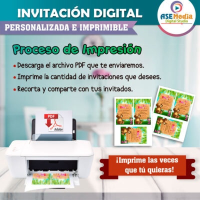 Masha y El Oso Invitación Digital Personalizada Mod. 02 - Imagen 6