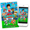 Paw Patrol Invitación de Cumpleaños Digital Personalizada #3