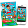 Paw Patrol Invitación de Cumpleaños Digital Personalizada #4
