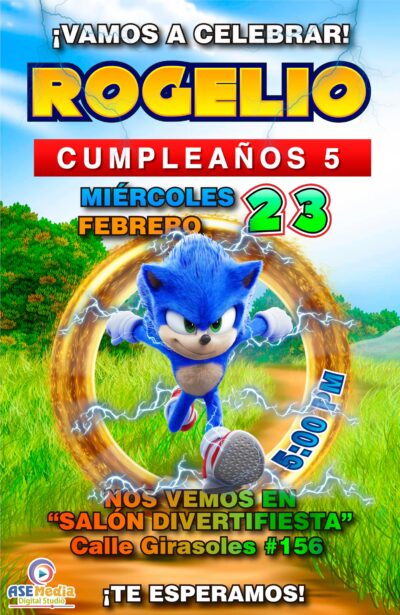 Sonic #4 Invitación de Cumpleaños Digital Personalizada - Imagen 7