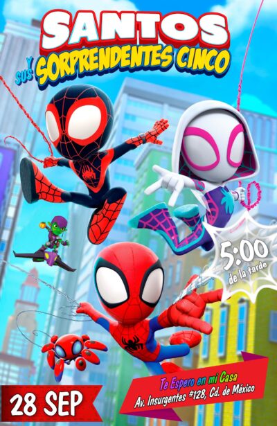 Spidey y sus Sorprendentes Amigos Spiderman Invitación Digital de Cumpleaños - Imagen 7