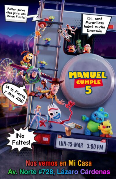 Toy Story Invitación de Cumpleaños Digital Personalizada #02 - Imagen 6
