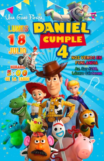 Toy Story Invitación de Cumpleaños Digital Personalizada #03 - Imagen 6
