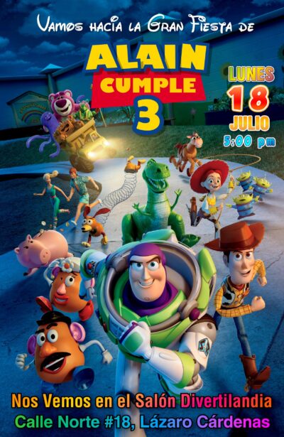 Toy Story Invitación de Cumpleaños Digital Personalizada #04 - Imagen 6
