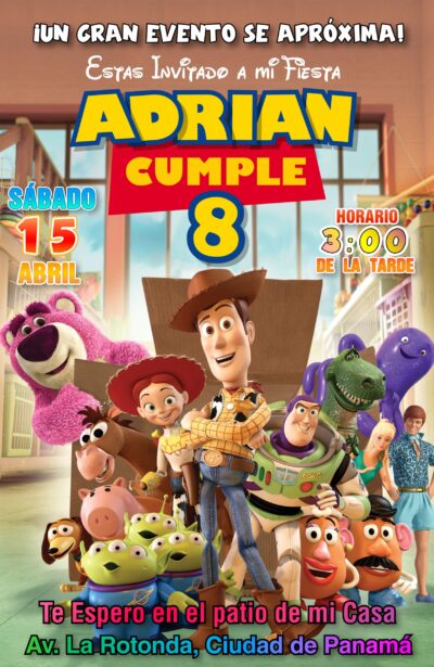 Toy Story Invitación de Cumpleaños Digital Personalizada #05 - Imagen 6