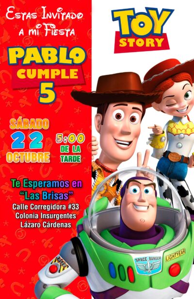 Toy Story Invitación de Cumpleaños Digital Personalizada #06 - Imagen 6