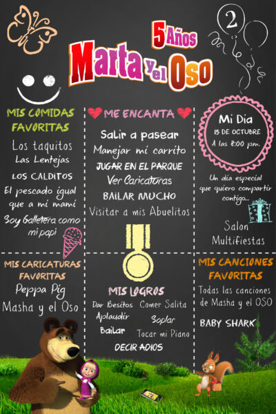 Masha y El Oso #03 Invitación Digital Personalizada - Imagen 5