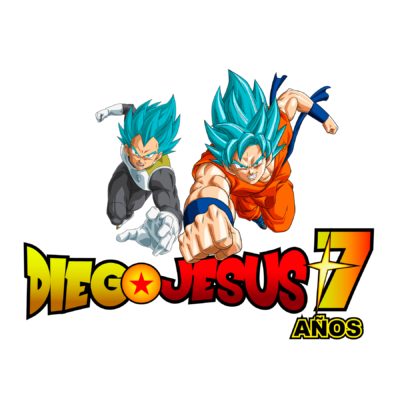 Dragon Ball Super Logo Personalizado con Nombre para Cumpleaños Mod. 02