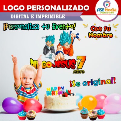 Dragon Ball Super Logo Personalizado con Nombre para Cumpleaños Mod. 02 - Imagen 3