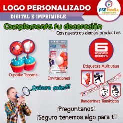 6 Grandes Héroes Logo Personalizado con Nombre